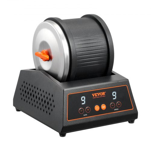 Rock Tumbler Machine 4 lbs Rock Polishing Kit 9 Speed 9-Day Timer Steel